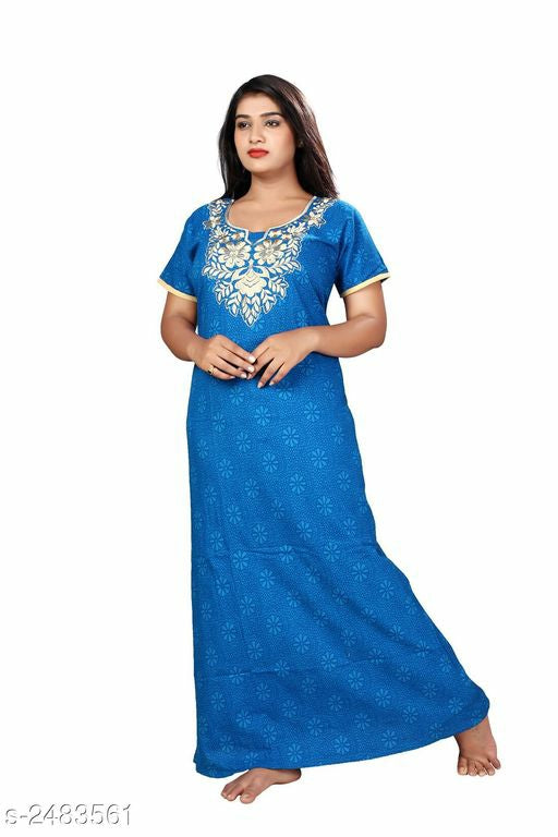 Buy Now Premium Lounge Wear Ladies Kaftan Rayon Nighty, Gown Design No –  12390 B | Indian Business Portal